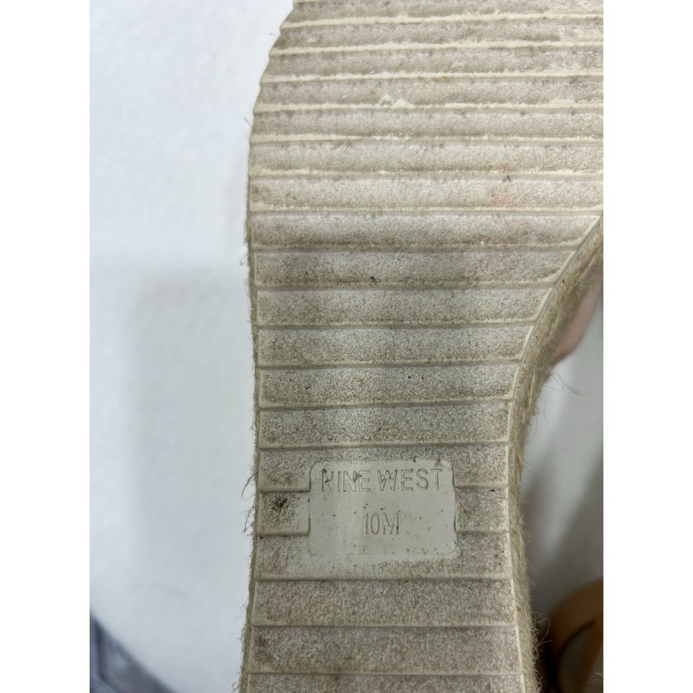 Nine West Women's Pink Espadrille Wedge Sandals Size 10M‎ Ankle Strap EUC - Picture 10 of 10
